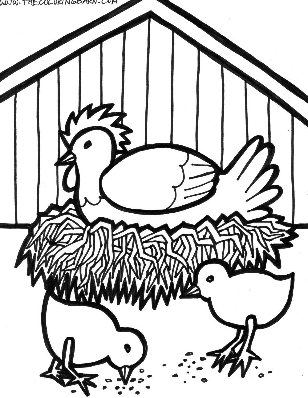 Rustic Barn Coloring Pages Printable 34