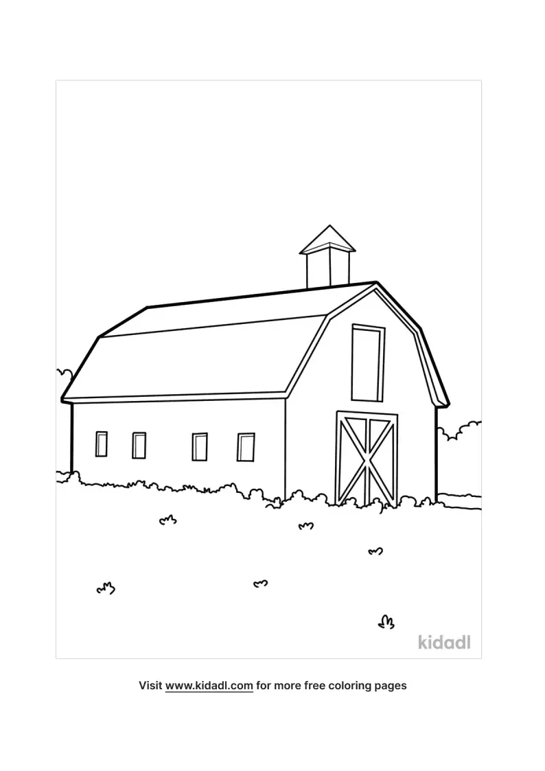 Rustic Barn Coloring Pages Printable 4