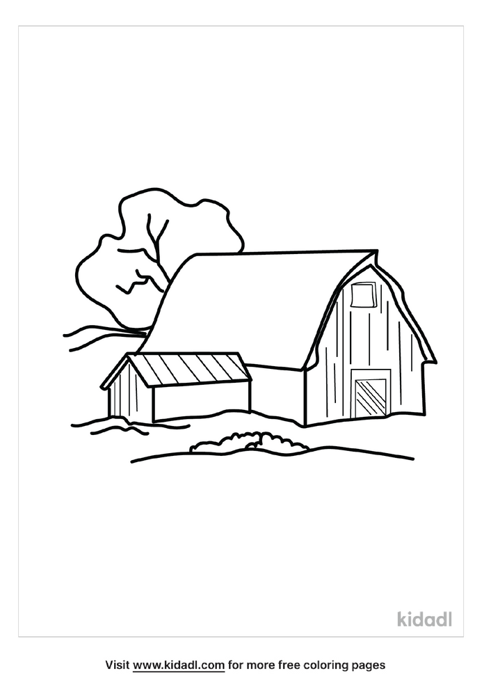 Rustic Barn Coloring Pages Printable 6