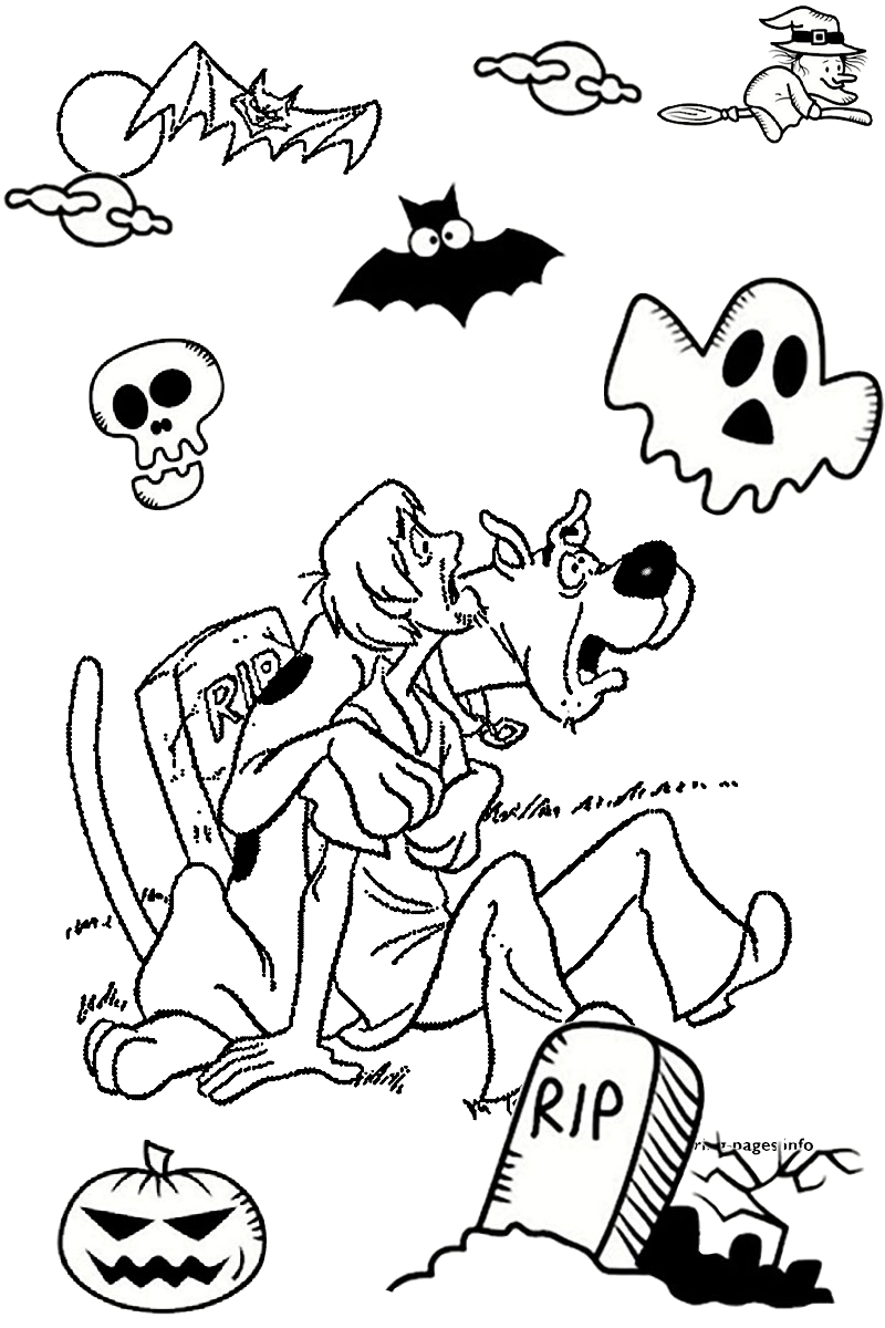 Spooky Bone Coloring Pages Printable 13