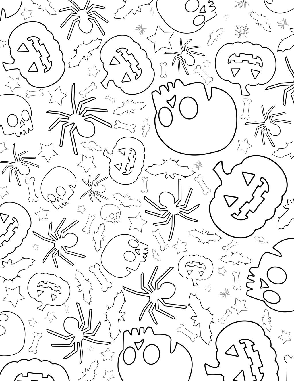 Spooky Bone Coloring Pages Printable 14