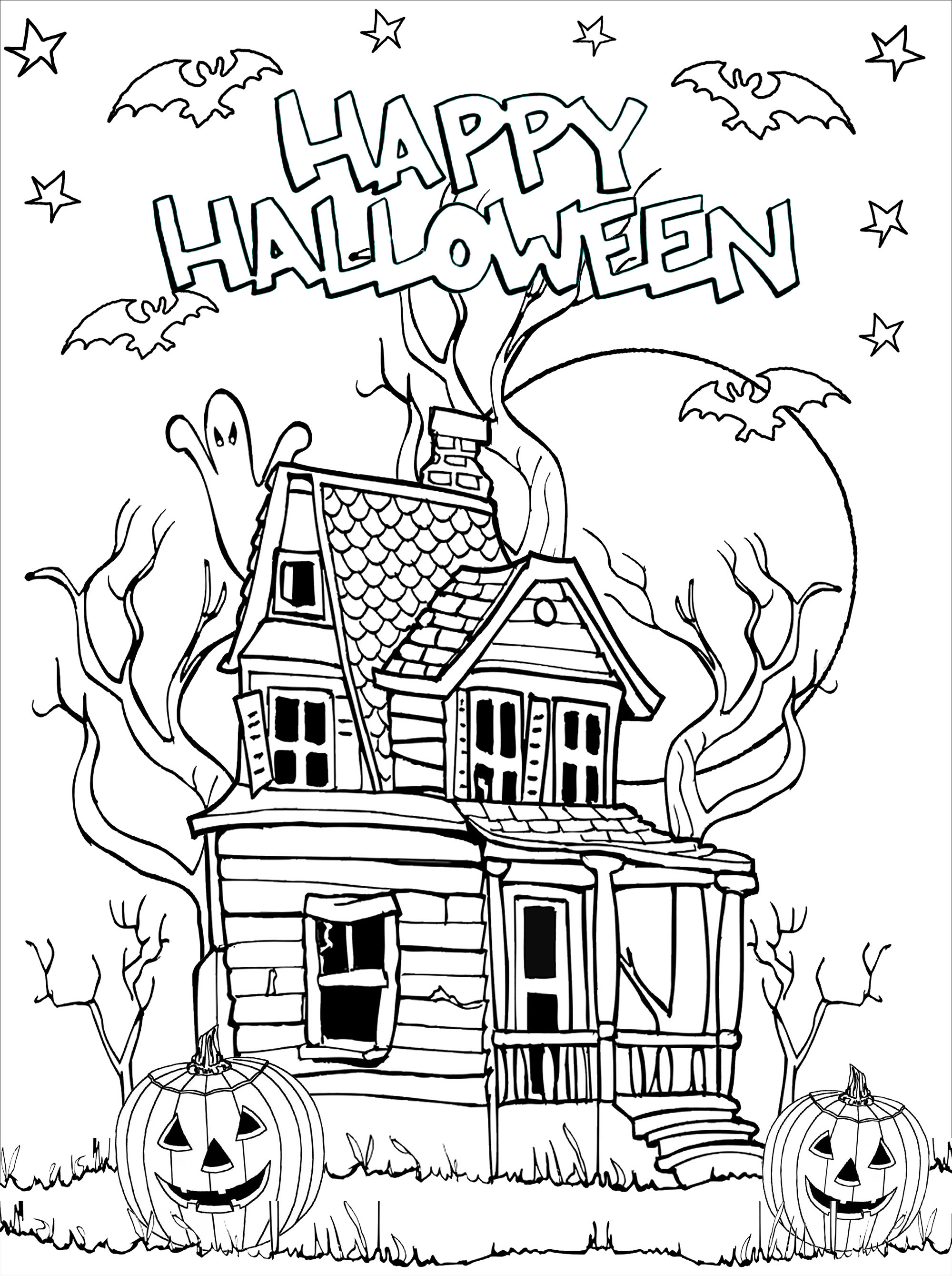 Spooky Bone Coloring Pages Printable 16