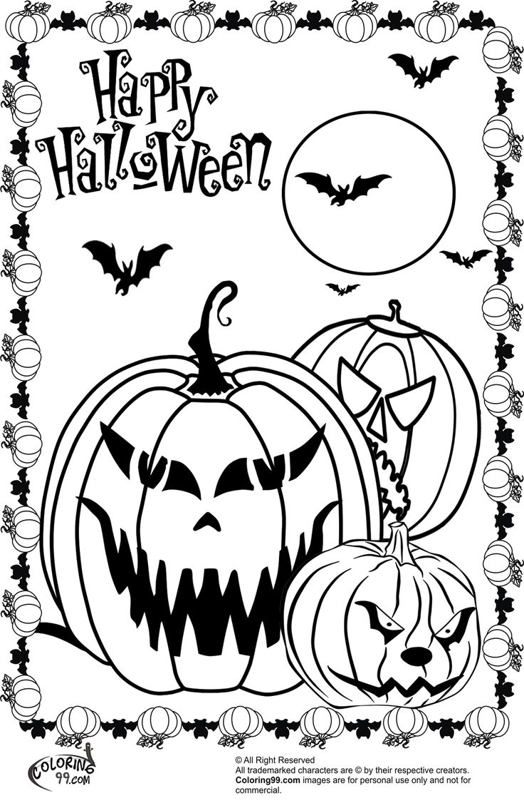 Spooky Bone Coloring Pages Printable 17