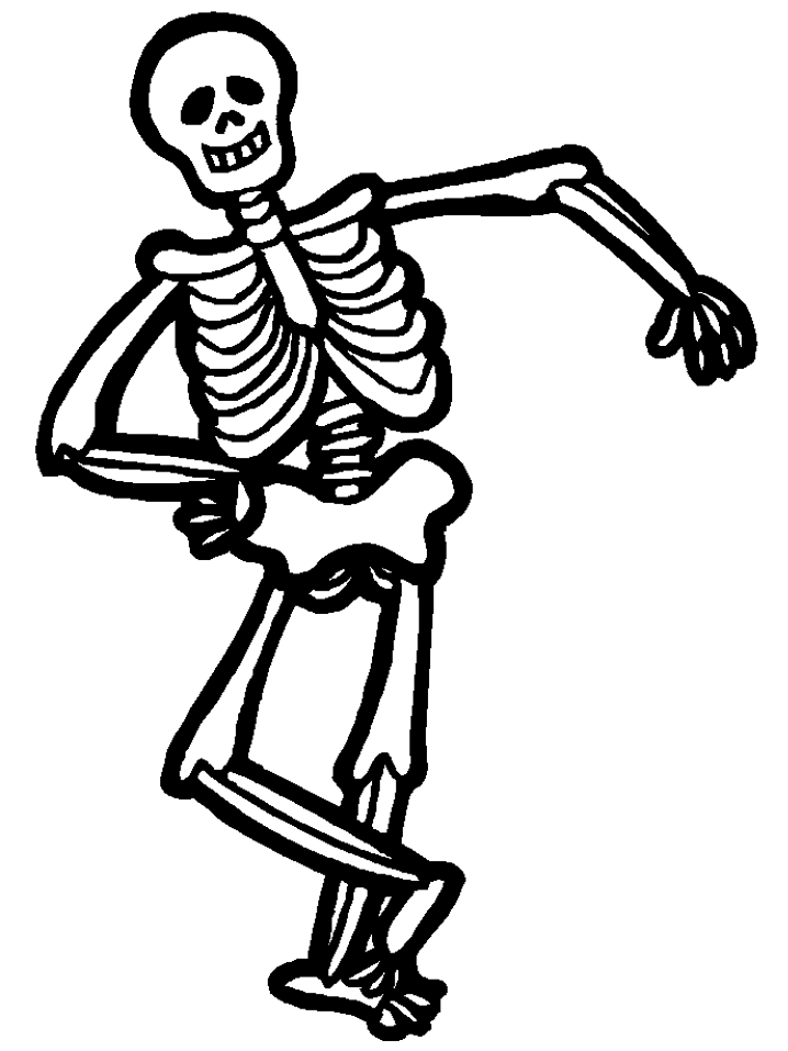 Spooky Bone Coloring Pages Printable 25