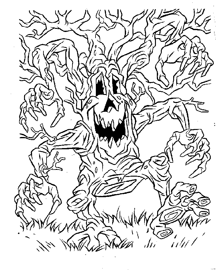 Spooky Bone Coloring Pages Printable 32