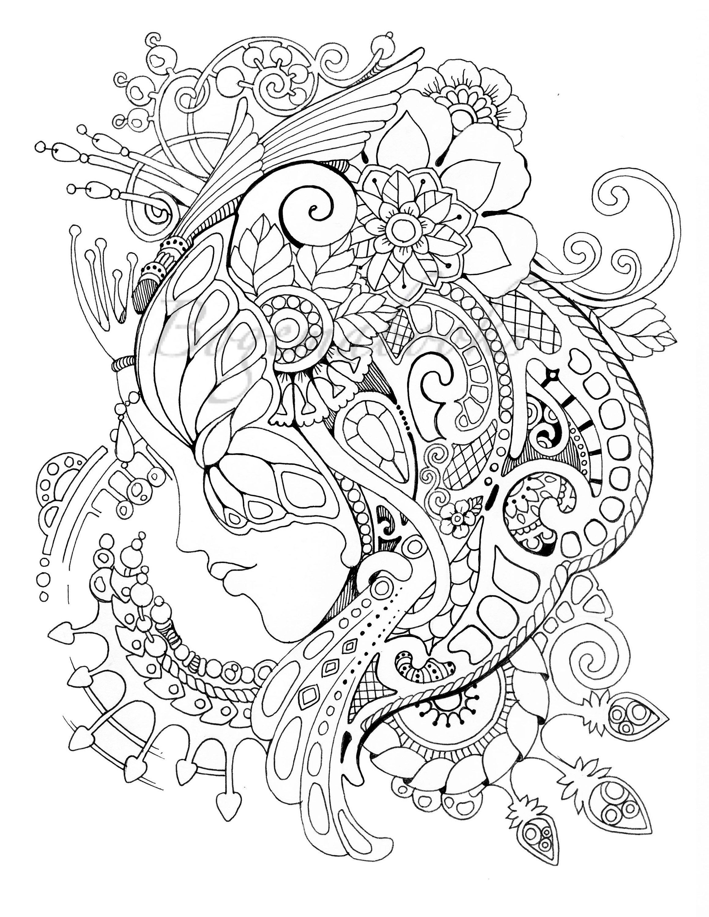 Stress Relief Coloring Pages Printable Relaxation 1