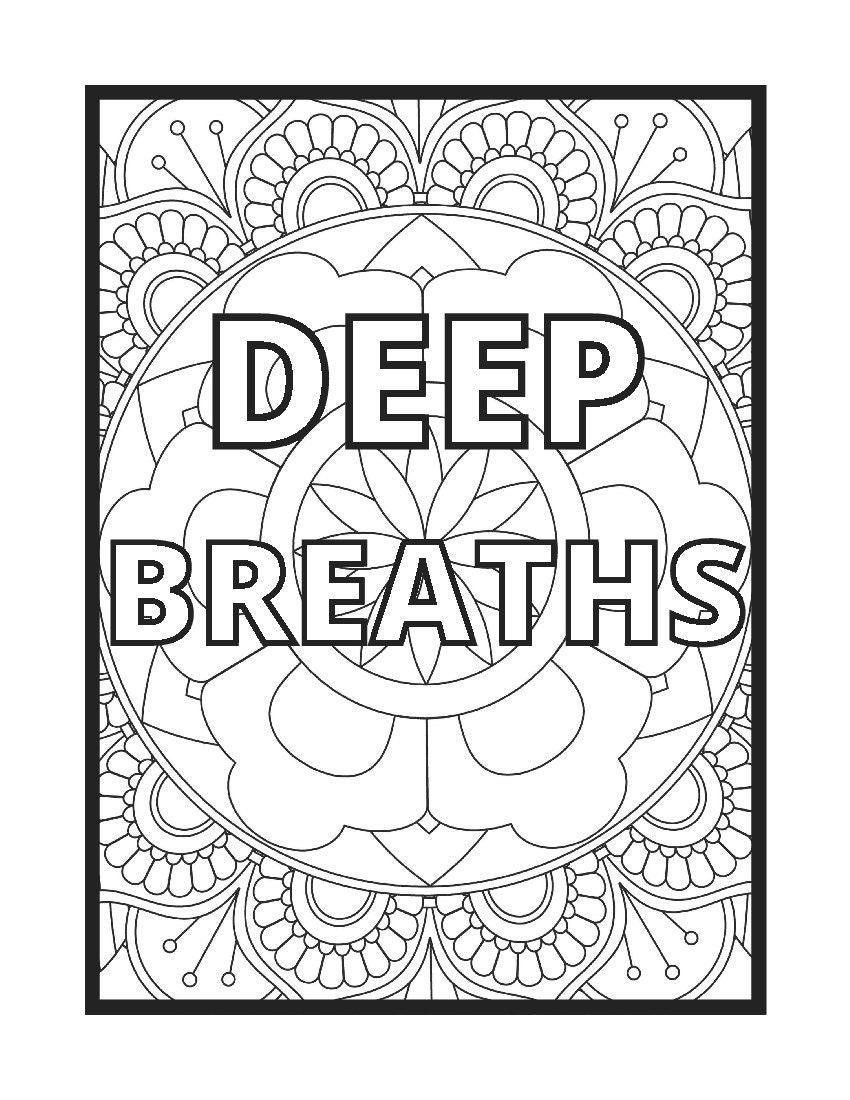 Stress Relief Coloring Pages Printable Relaxation 10