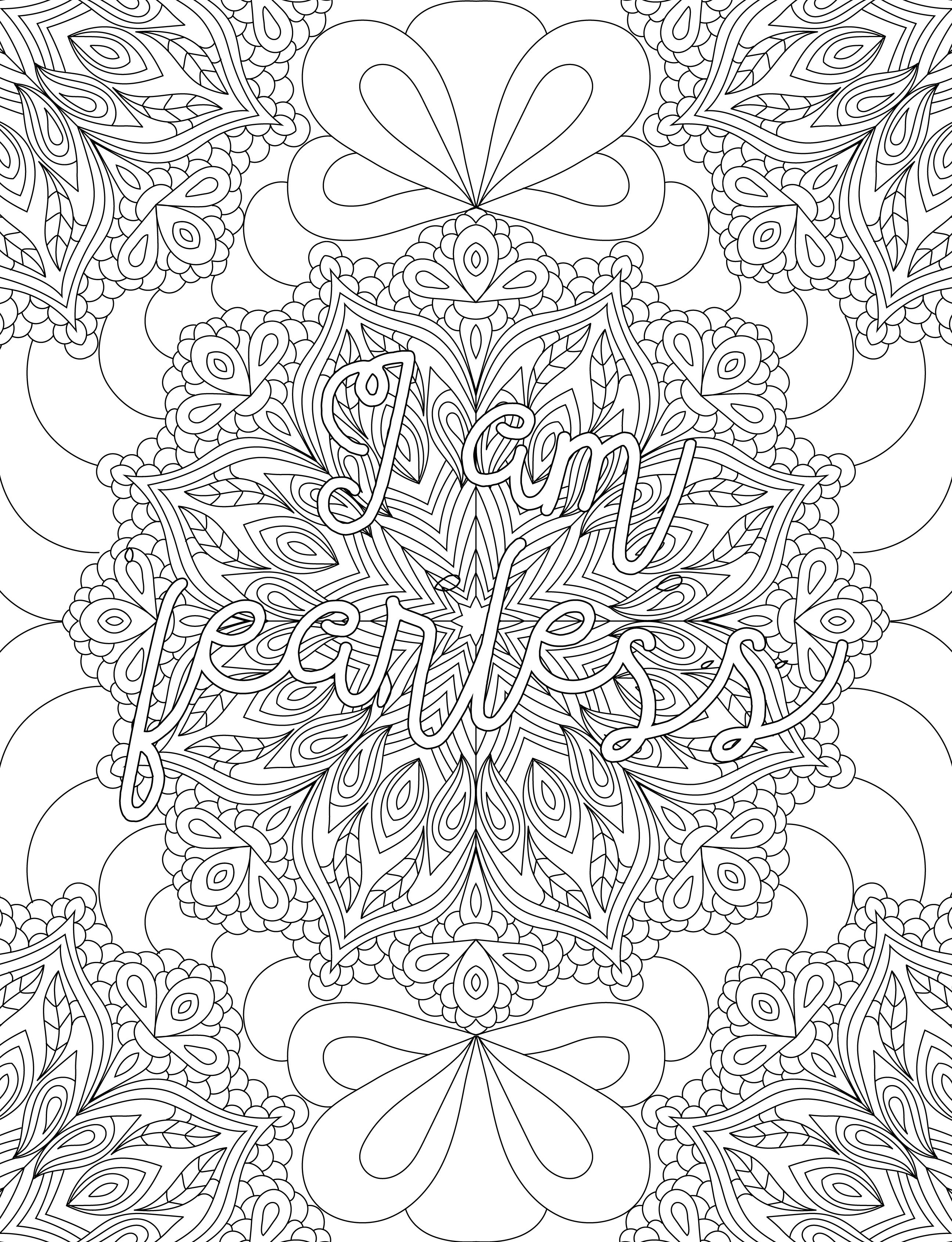 Stress Relief Coloring Pages Printable Relaxation 14