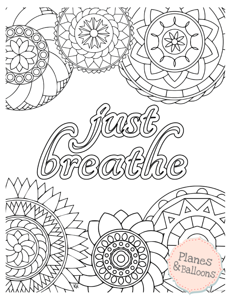 Stress Relief Coloring Pages Printable Relaxation 16