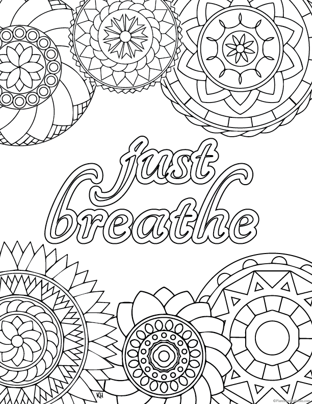 Stress Relief Coloring Pages Printable Relaxation 27