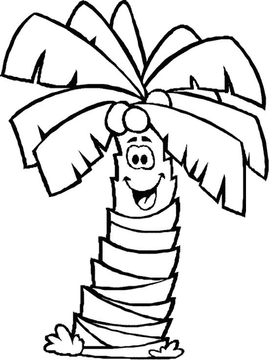 Tropical Palm Tree Coloring Pages Printable 10