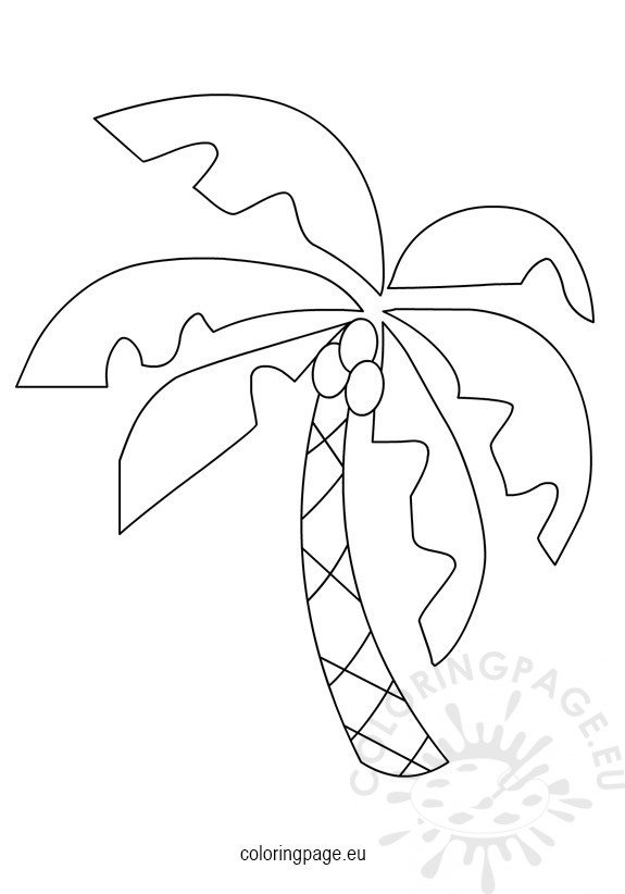 Tropical Palm Tree Coloring Pages Printable 30