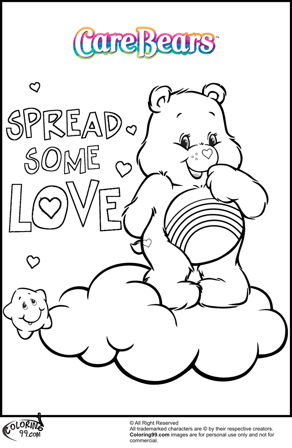 29 Care Bears Coloring Pages Printable 5