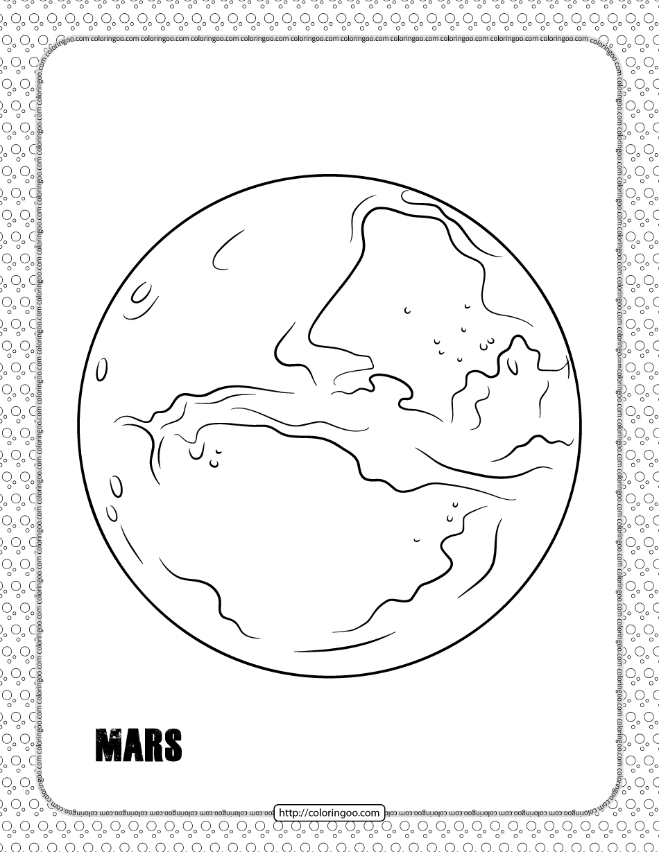 29 Red Mars Coloring Page Printable 1