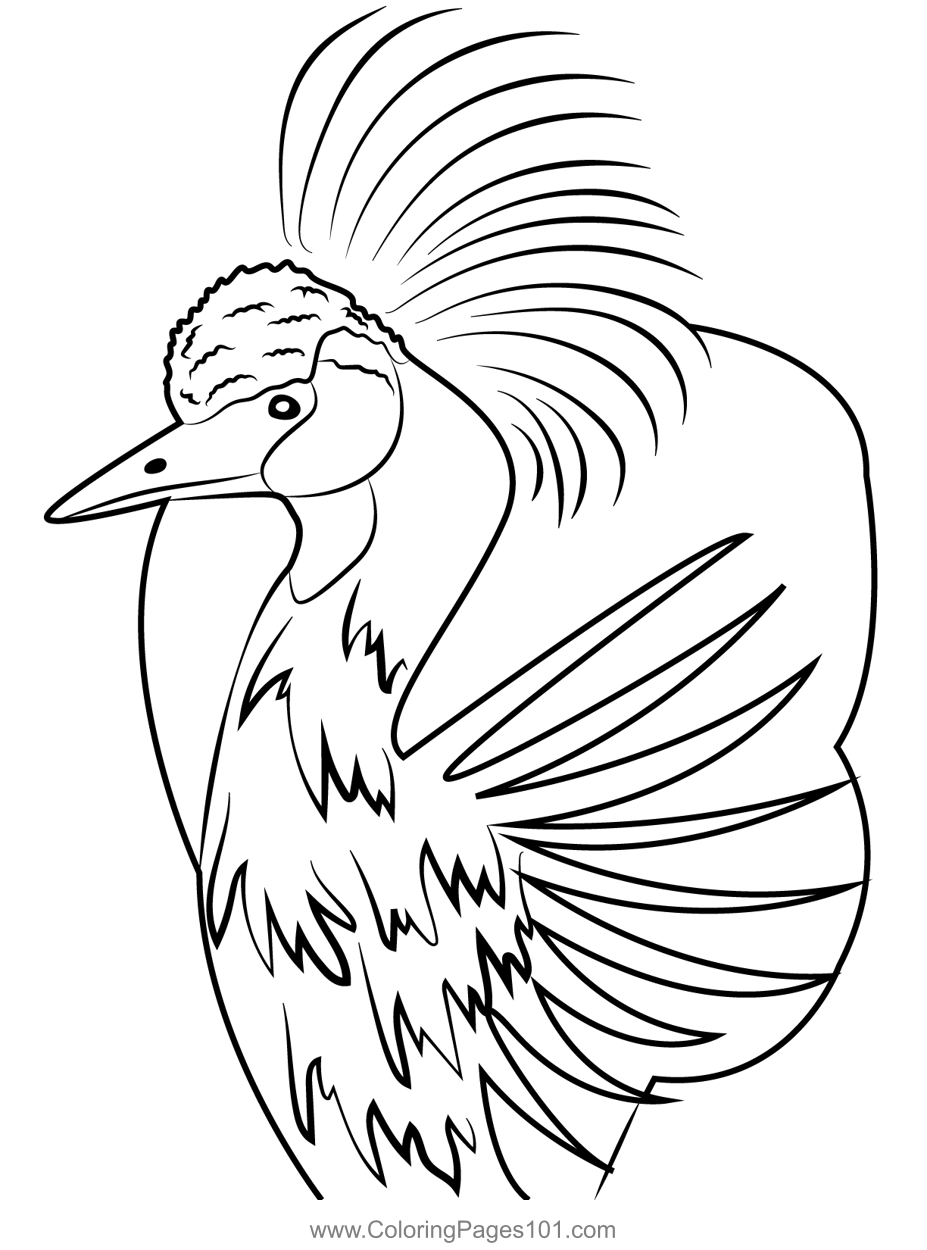 30 Crane Coloring Pages Printable 15