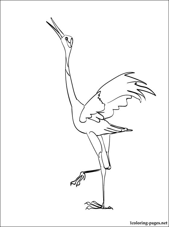 30 Crane Coloring Pages Printable 18