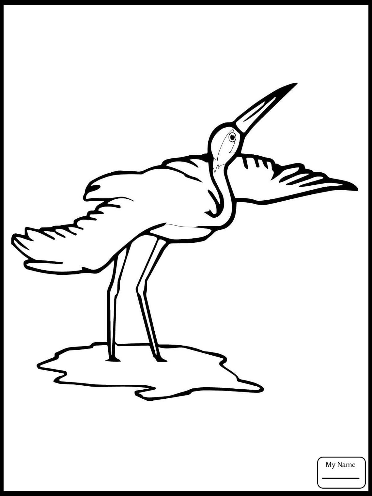 30 Crane Coloring Pages Printable 20