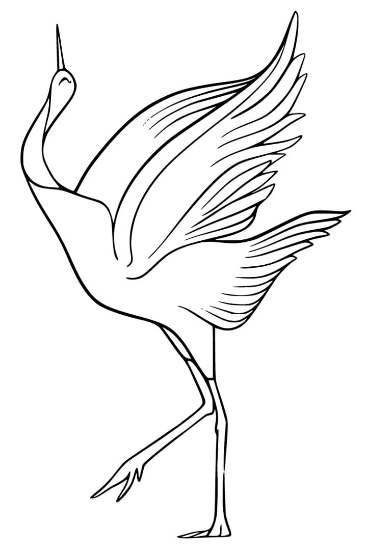 30 Crane Coloring Pages Printable 23