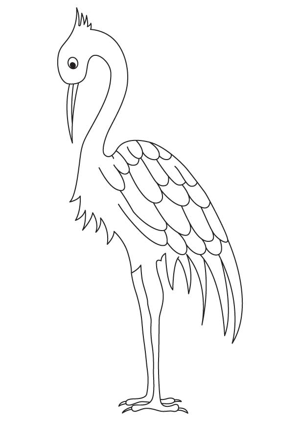 30 Crane Coloring Pages Printable 29