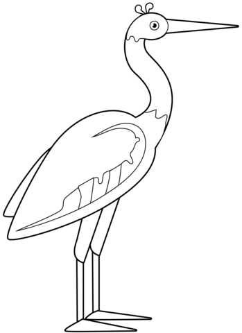 30 Crane Coloring Pages Printable 32