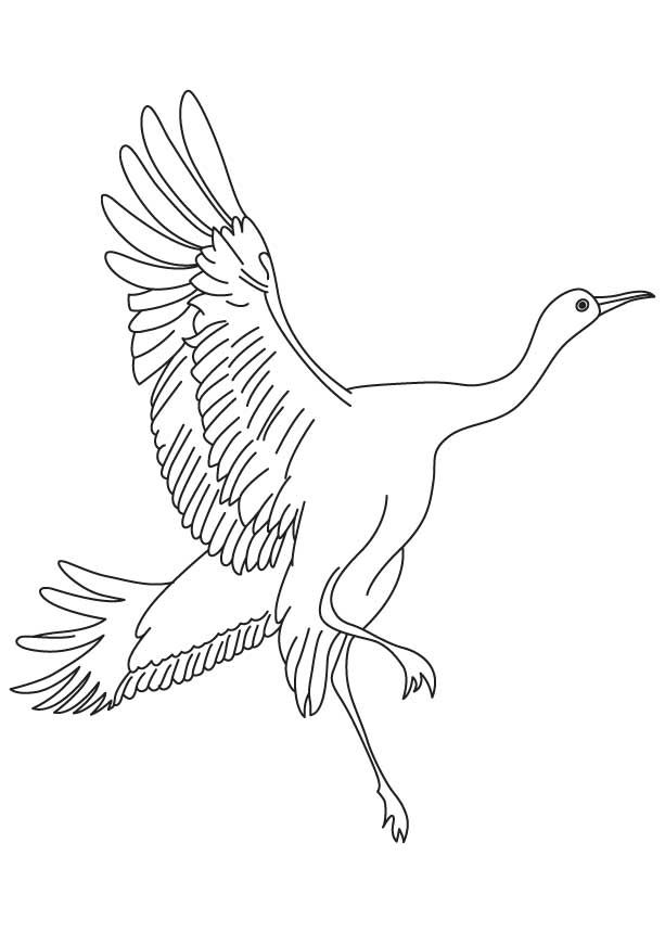 30 Crane Coloring Pages Printable 9