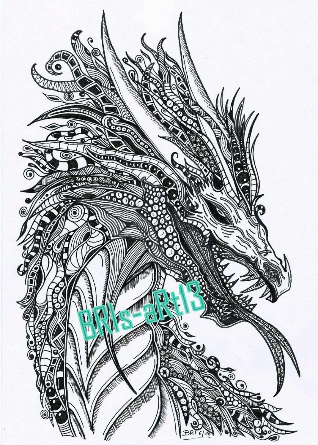 30 Realistic Dragon Coloring Pages Printable 1