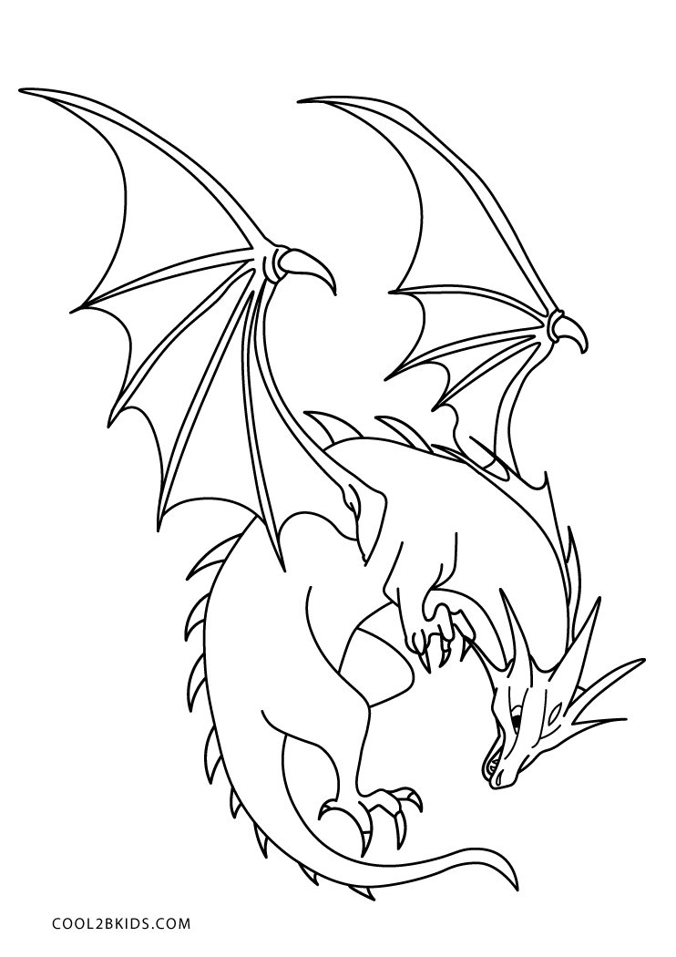 30 Realistic Dragon Coloring Pages Printable 17