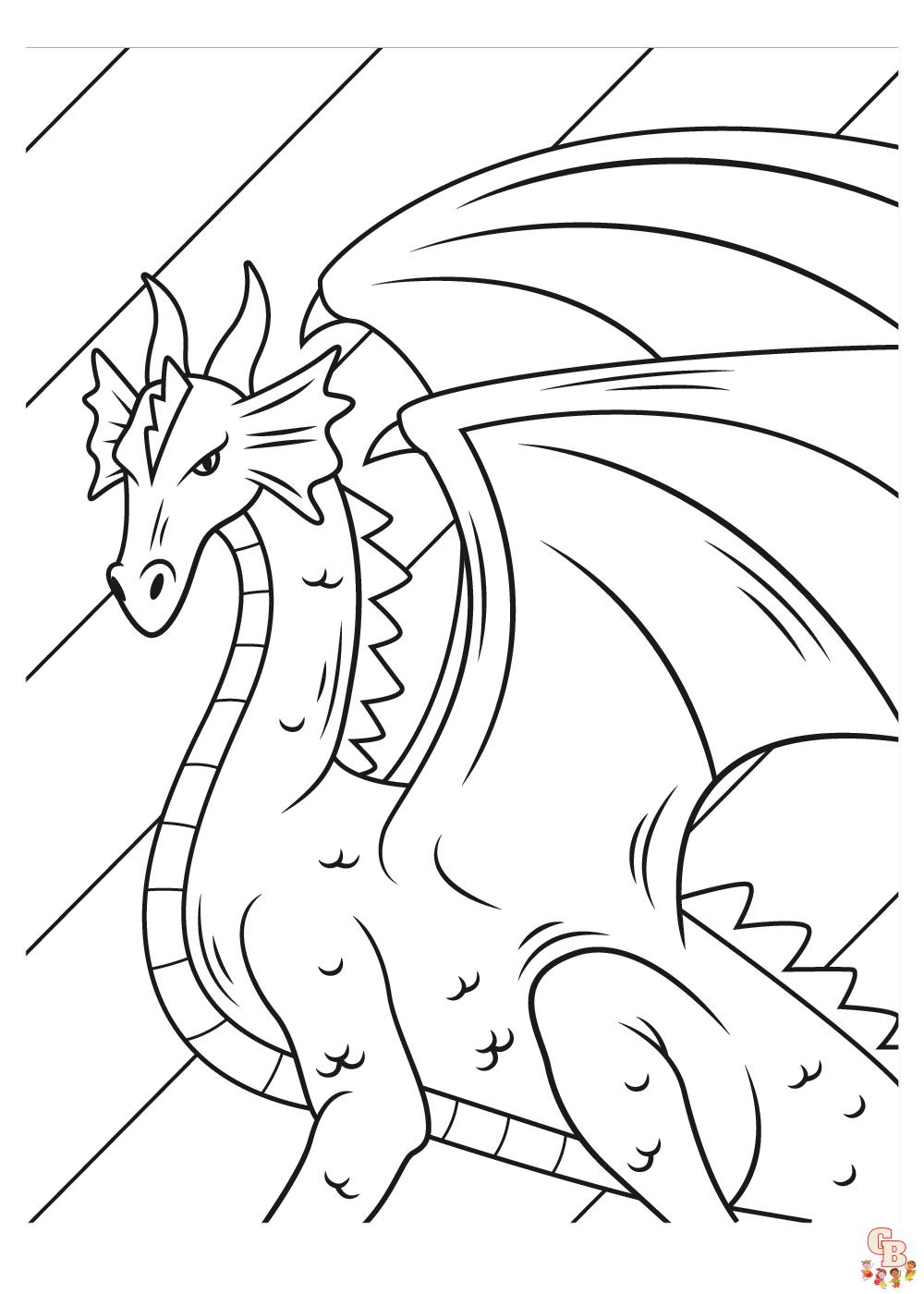 30 Realistic Dragon Coloring Pages Printable 2