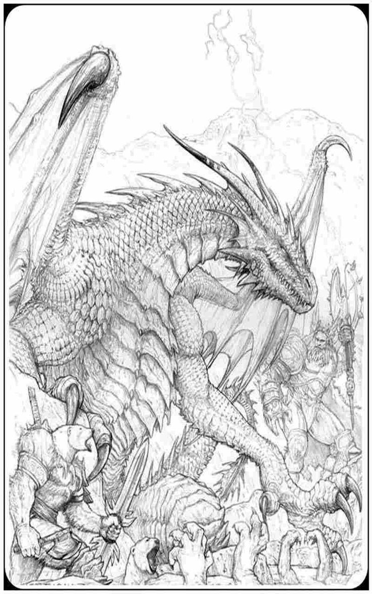 30 Realistic Dragon Coloring Pages Printable 3