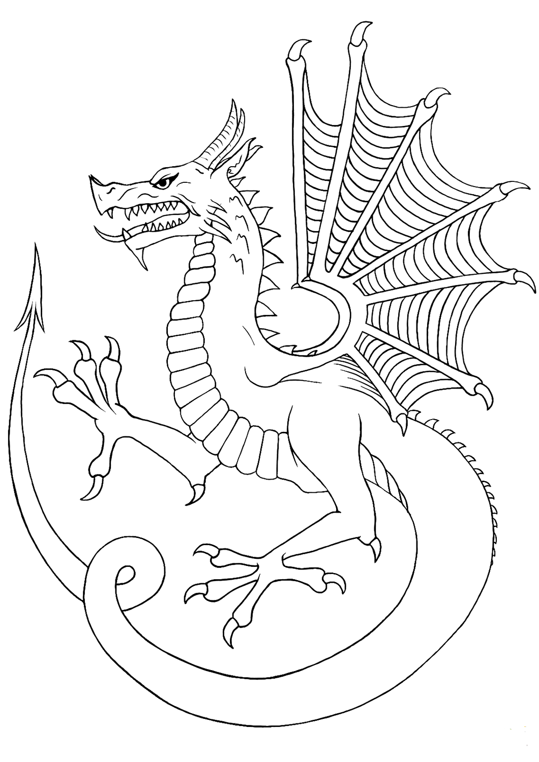 realistic dragon coloring pages printable jpg