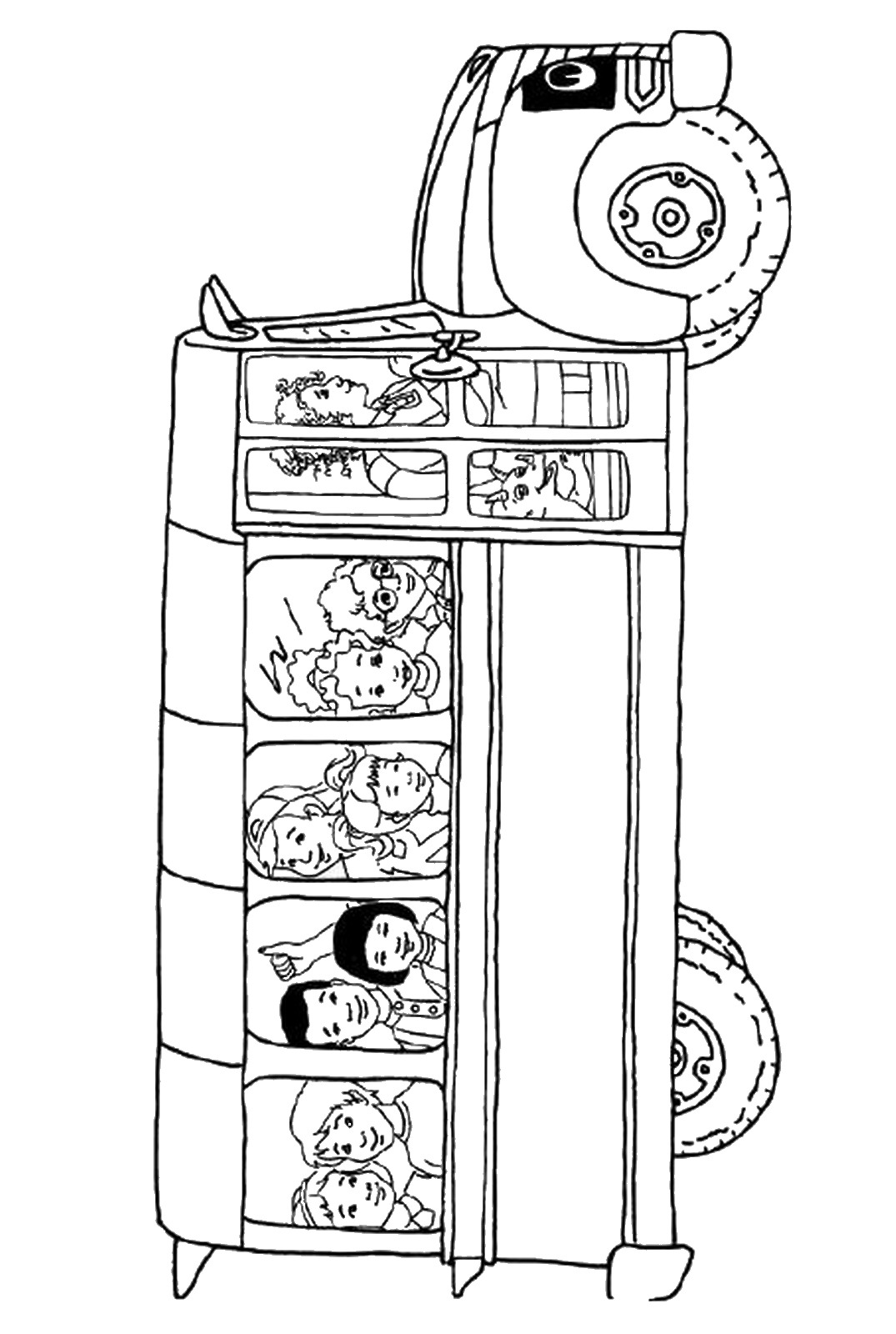 30 School Bus Coloring Pages Printable 18