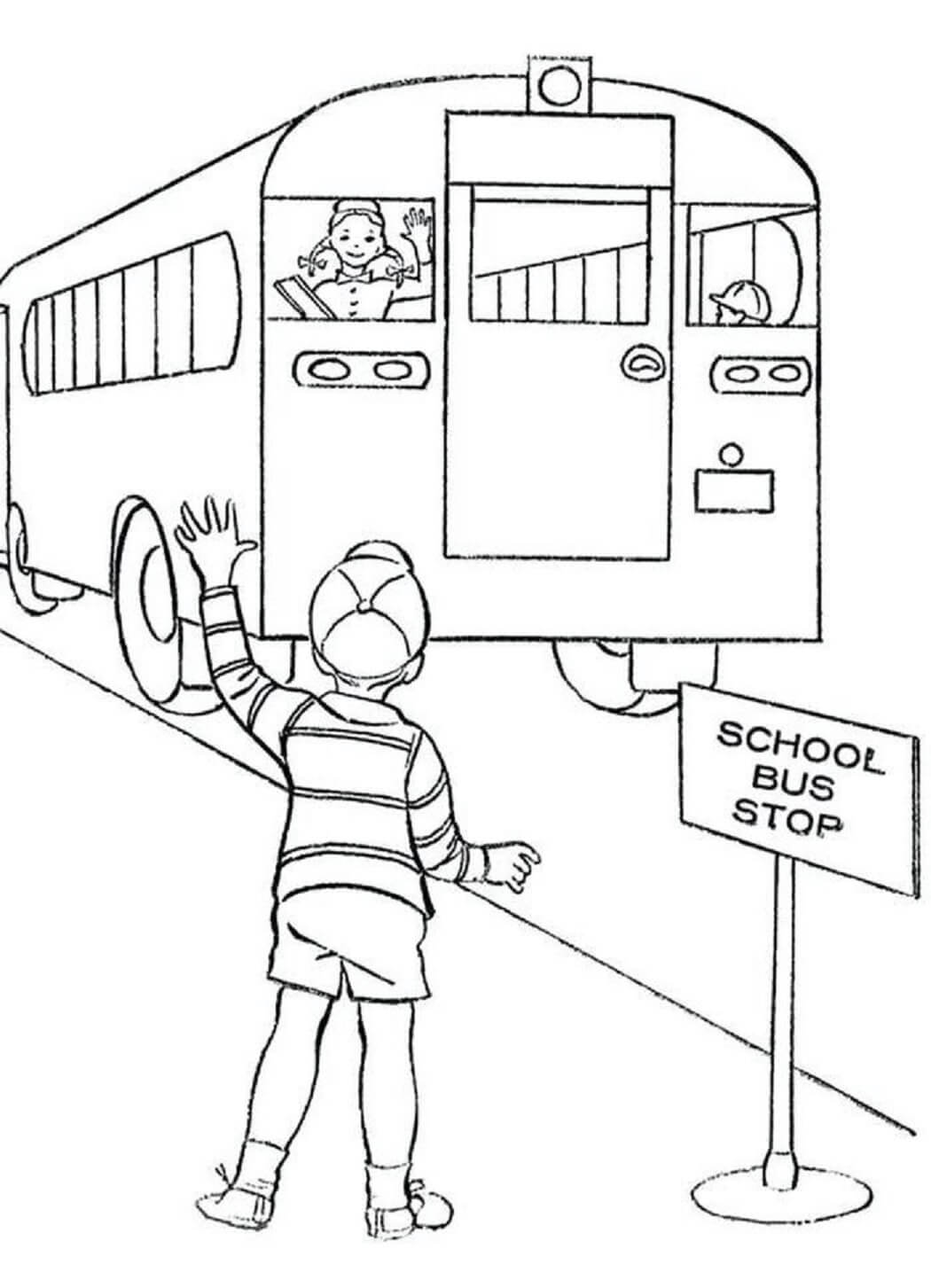 30 School Bus Coloring Pages Printable 2