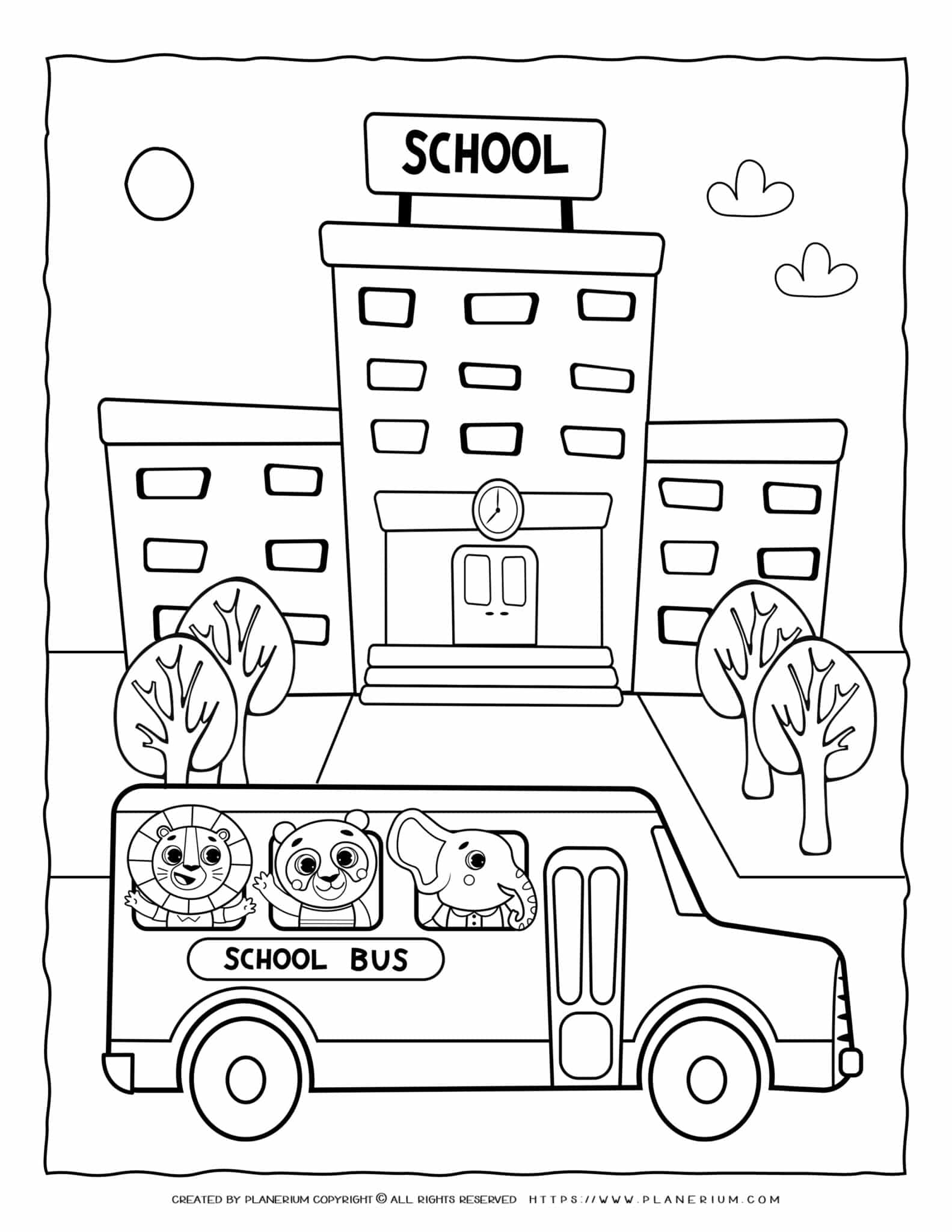 30 School Bus Coloring Pages Printable 26