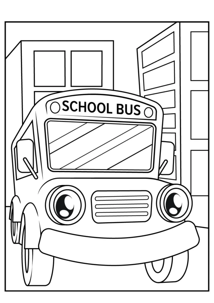 30 School Bus Coloring Pages Printable 9