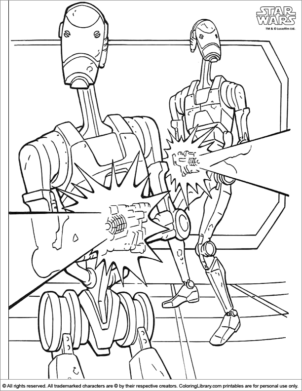 30 Star Wars Battle Droids Coloring Page Printable 10