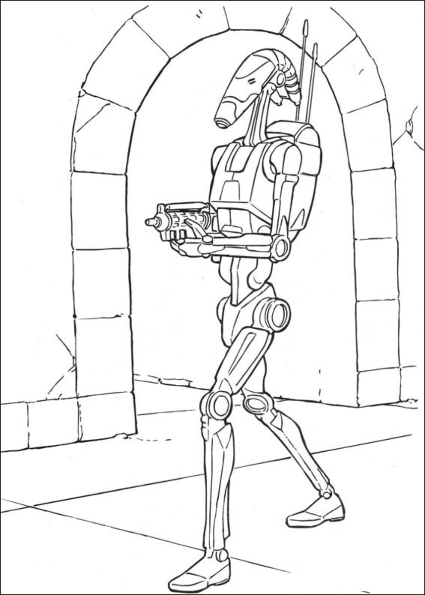 30 Star Wars Battle Droids Coloring Page Printable 2