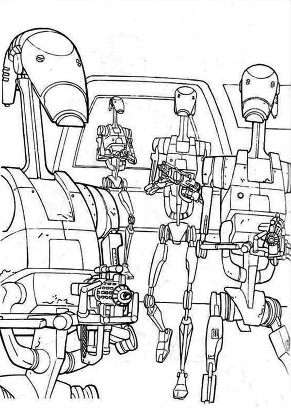 30 Star Wars Battle Droids Coloring Page Printable 29