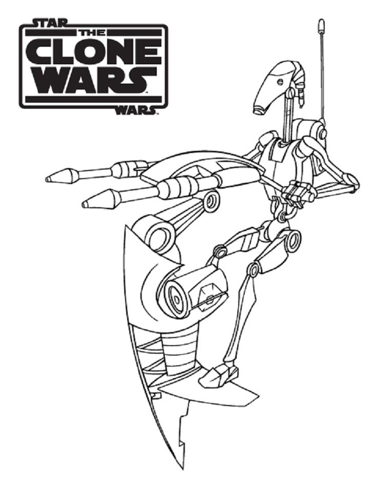 30 Star Wars Battle Droids Coloring Page Printable 34