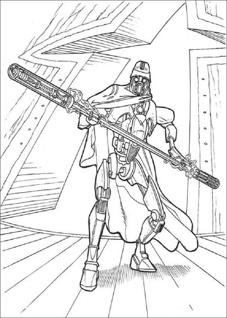 30 Star Wars Battle Droids Coloring Page Printable 4