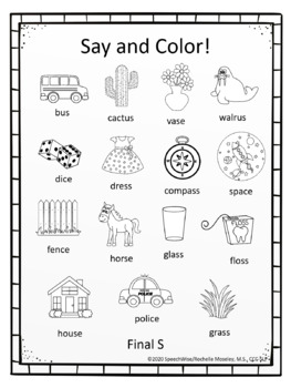 31 Articulation Coloring Pages Printable 28