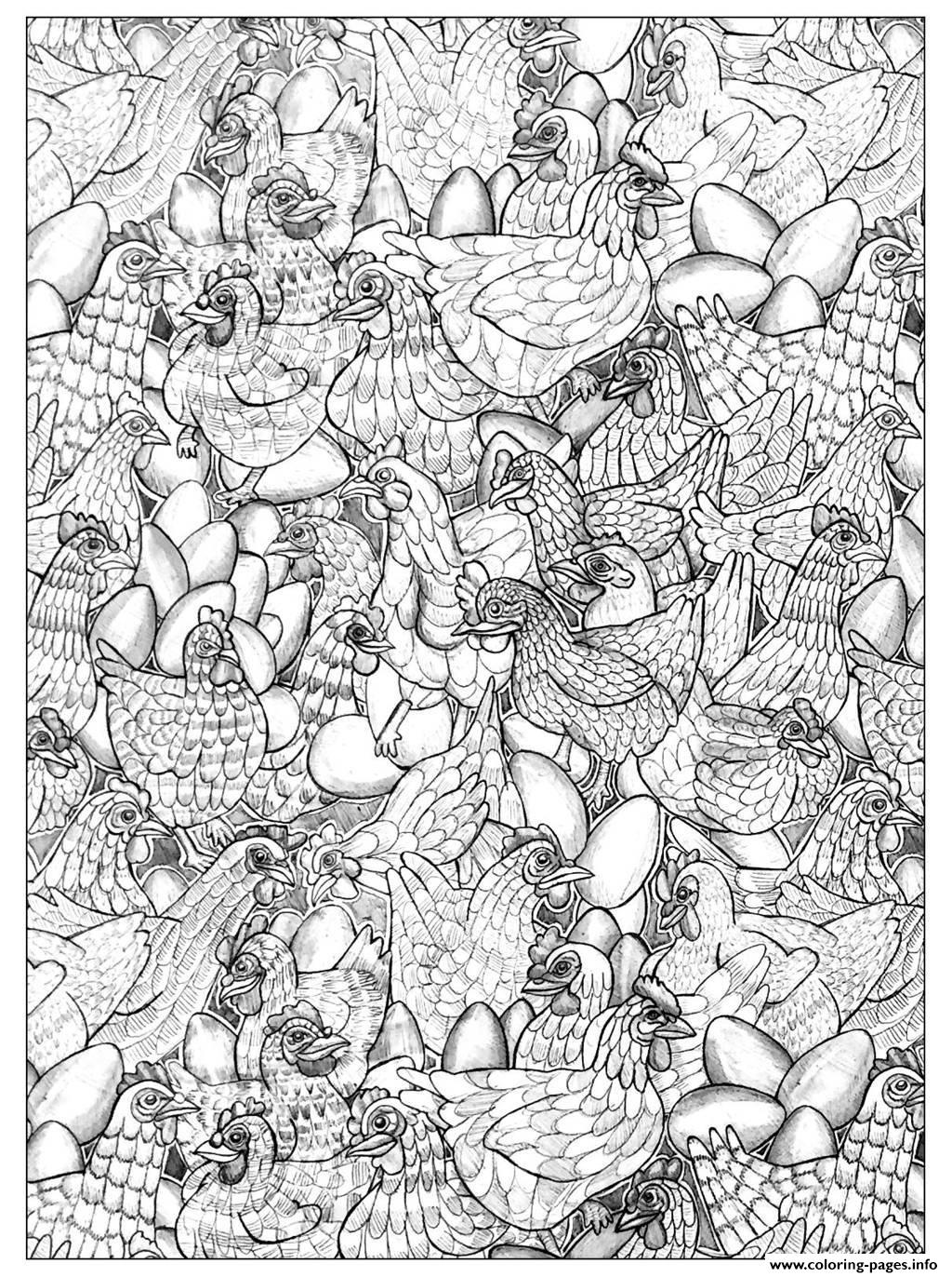 31 Chicken Coloring Pages Printable 14