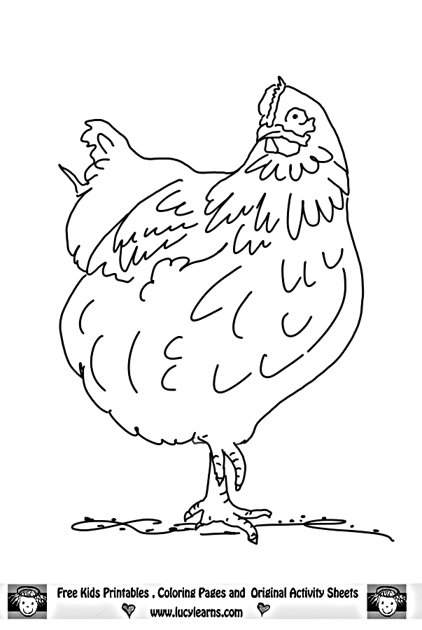 31 Chicken Coloring Pages Printable 30