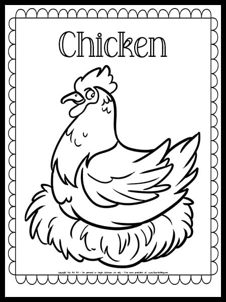 31 Chicken Coloring Pages Printable 31