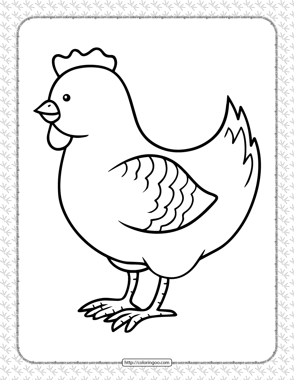 31 Chicken Coloring Pages Printable 4