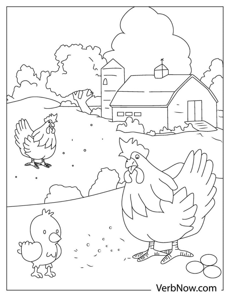 31 Chicken Coloring Pages Printable 9