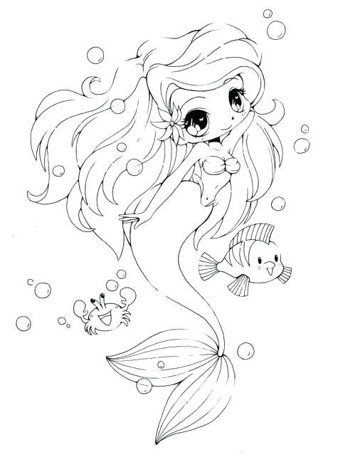 31 Cute Mermaid Coloring Pages for Preschool Printable 12