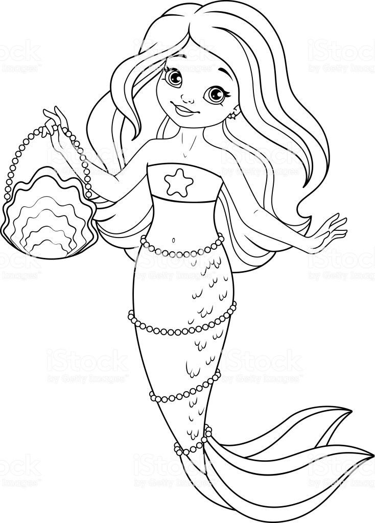 31 Cute Mermaid Coloring Pages for Preschool Printable 29