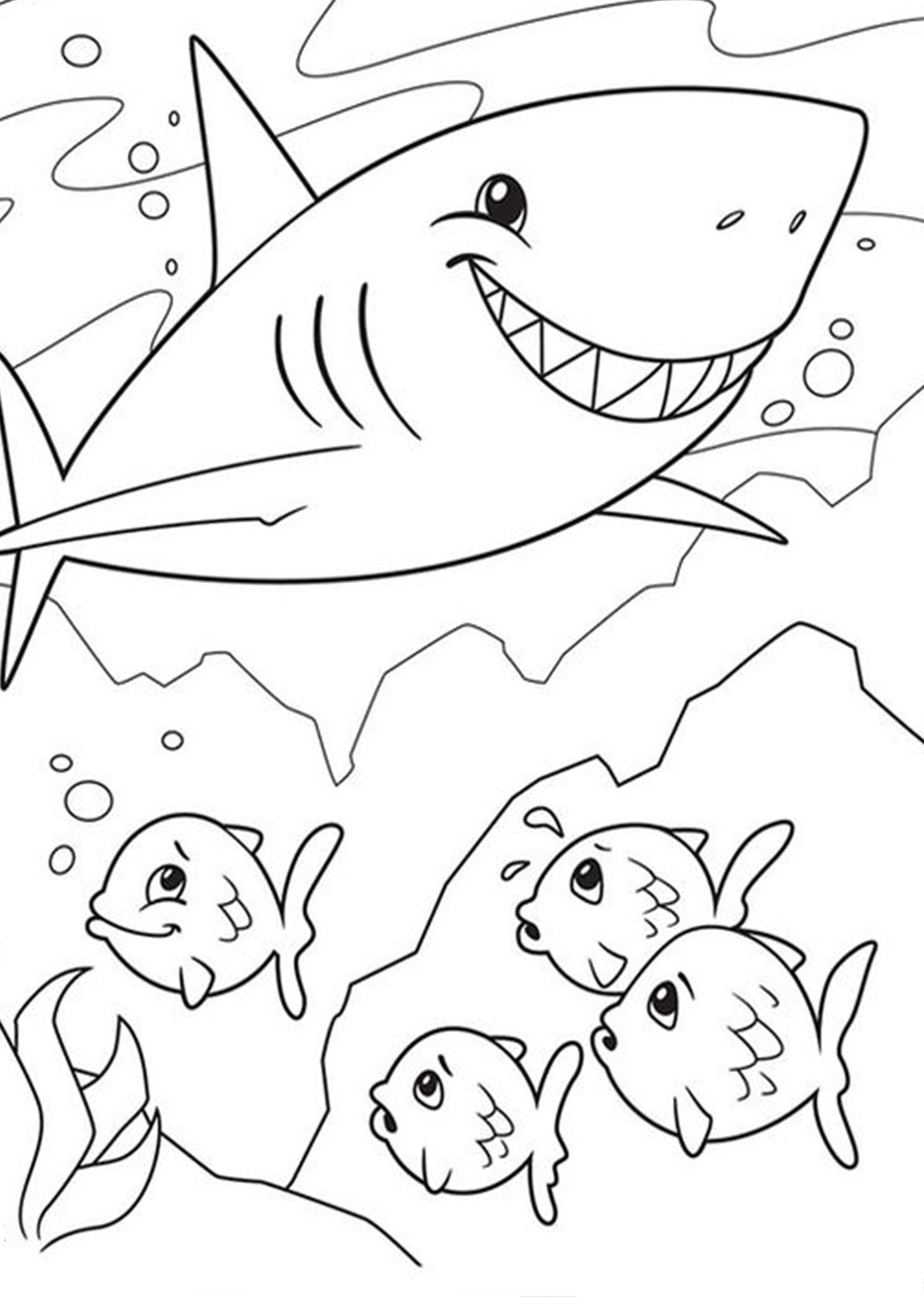 31 Ferocious Tiger Shark Coloring Pages Printable 20