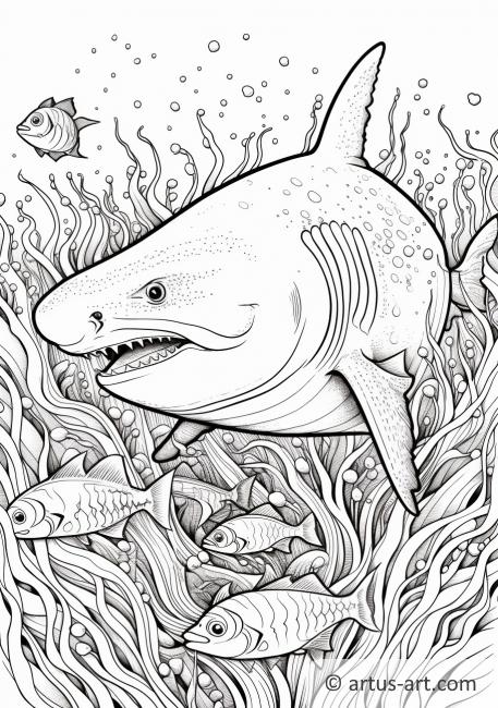 ferocious tiger shark coloring pages printable jpg