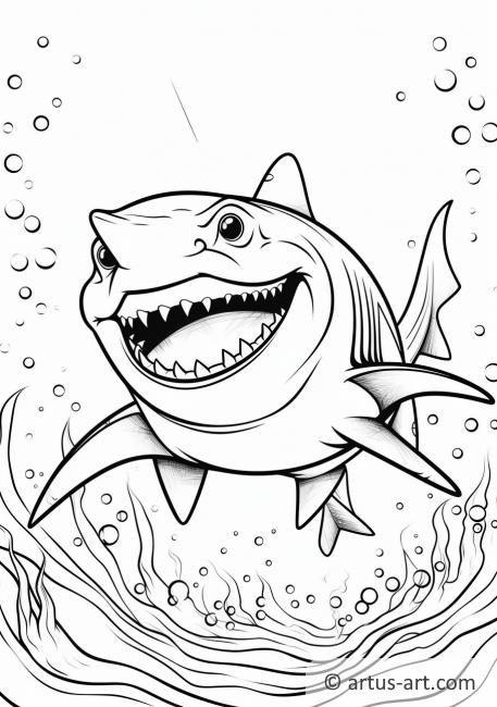 31 Ferocious Tiger Shark Coloring Pages Printable 6